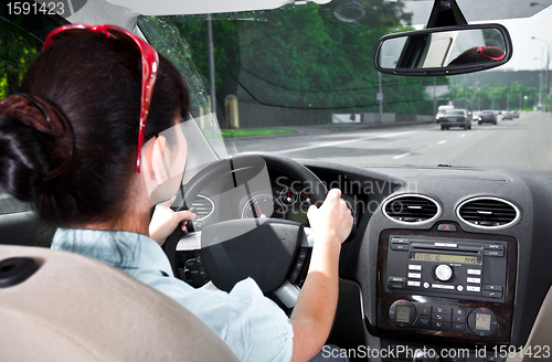 Image of women driving a car