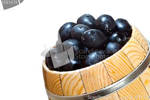 Image of olive in small barrel