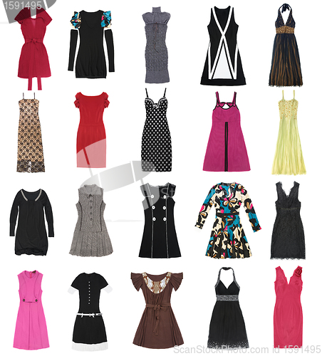 Image of Female dresses. 20 pieces.