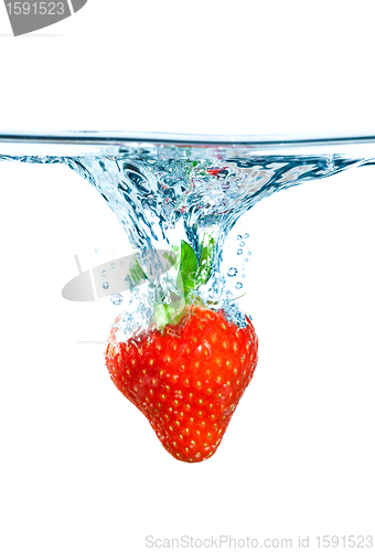 Image of strawberry and water