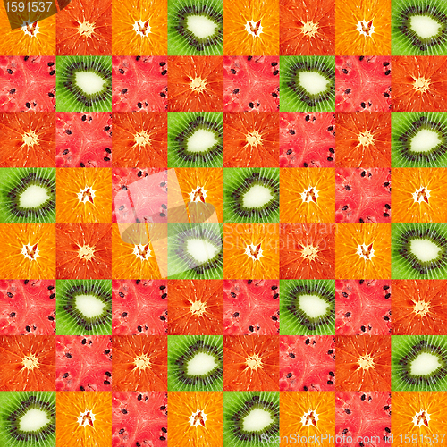 Image of Grapefruit  orange  kiwi  watermelon
