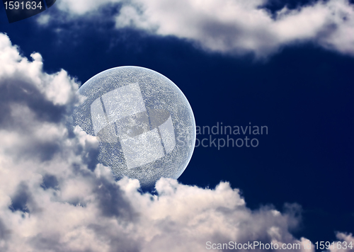 Image of The moon in clouds