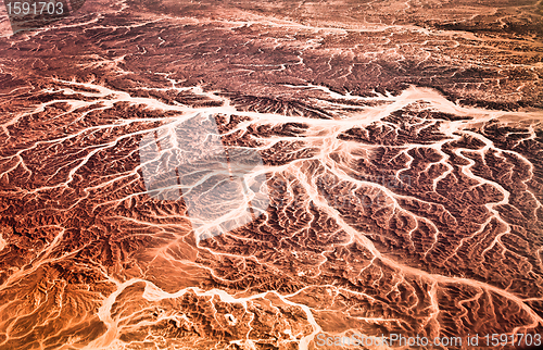 Image of view mountains from an airplane