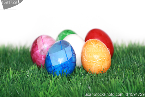 Image of Many painted Easter eggs