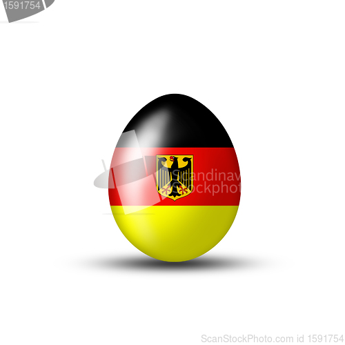 Image of German coats of arms on an easter egg