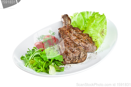 Image of roast veal on the white
