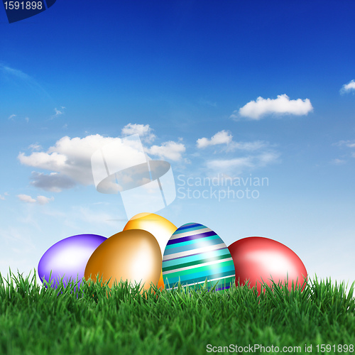 Image of Easter under blue sky