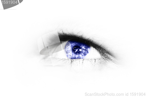 Image of eye with blue iris