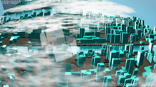 Image of 3D city 