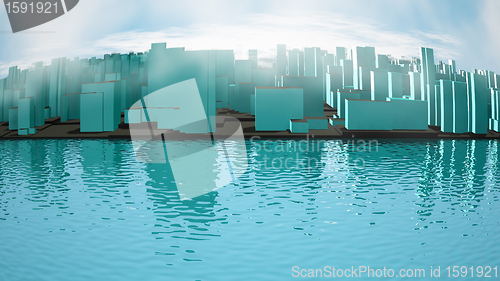 Image of Abstract image of city landscape