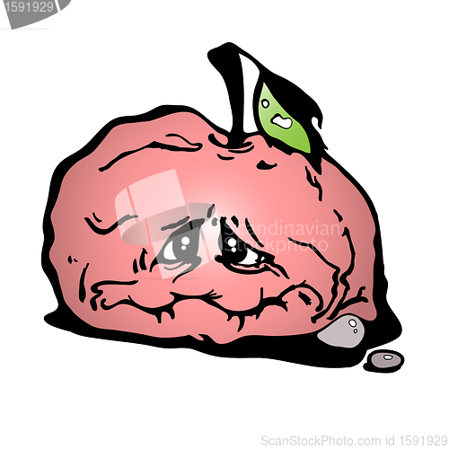 Image of Red sluggish apple