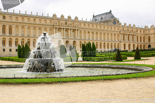 Image of  fountain in castle chateau Versailles