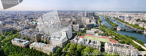 Image of panorama of paris france