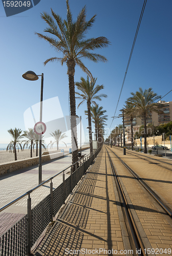 Image of Beach tram track