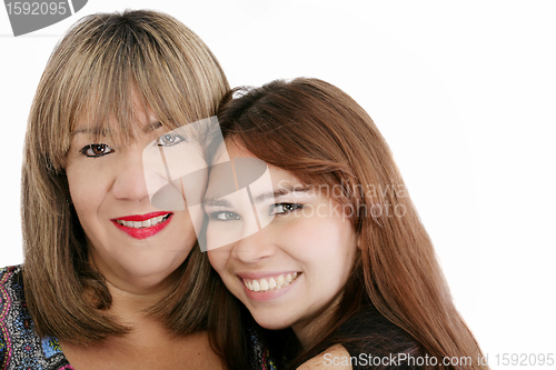 Image of Mother with her daughter looking at the camera