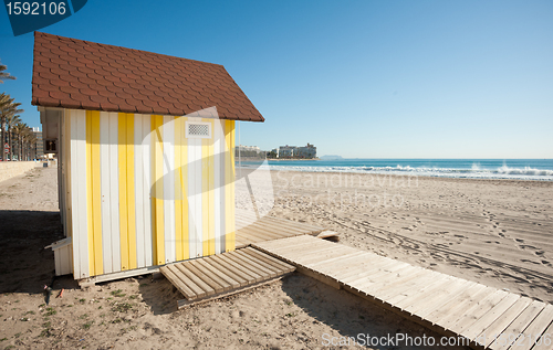 Image of Wooden beach hut