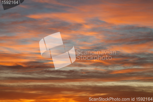 Image of Sunrise sky over the sea