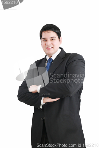 Image of Portrait of young businessman, isolated on white background