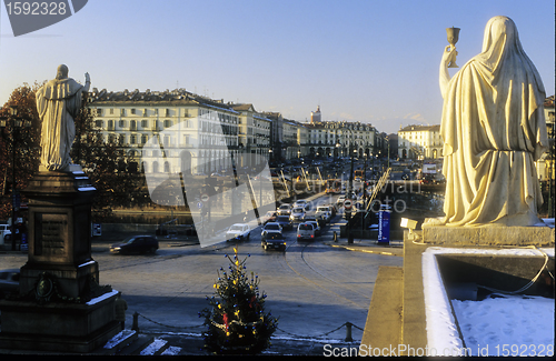 Image of View of Piazza Vittorio from the church of the "Great Mother"