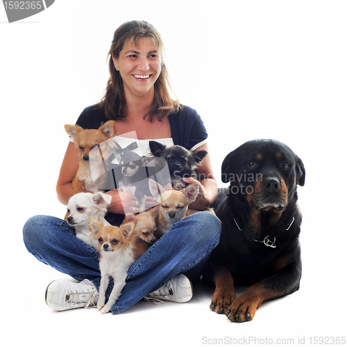 Image of woman and her dogs