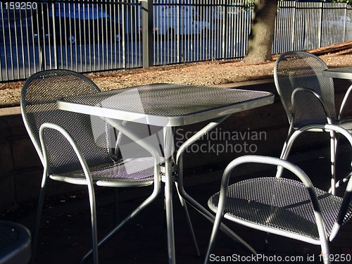 Image of Table at outdoor cafe