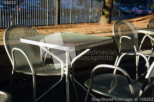 Image of Outdoor cafe table