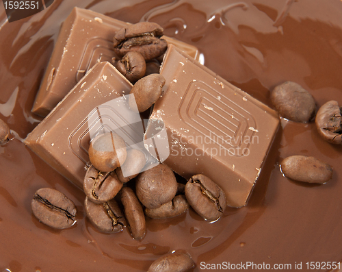 Image of Coffee beans and chocolate