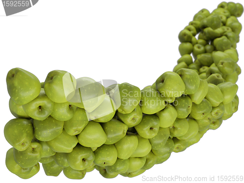 Image of Green Apples flow isolated on white