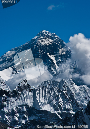 Image of Everest Mountain Peak or Sagarmatha - top of the world