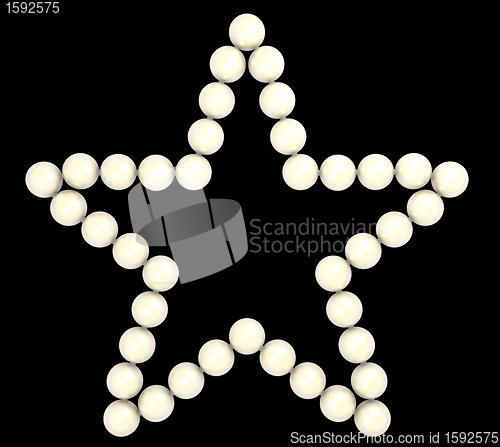 Image of Precious Pearls star shape isolated 