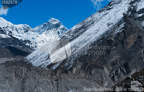 Image of Everest or Chomolungma: highest peak in the world 