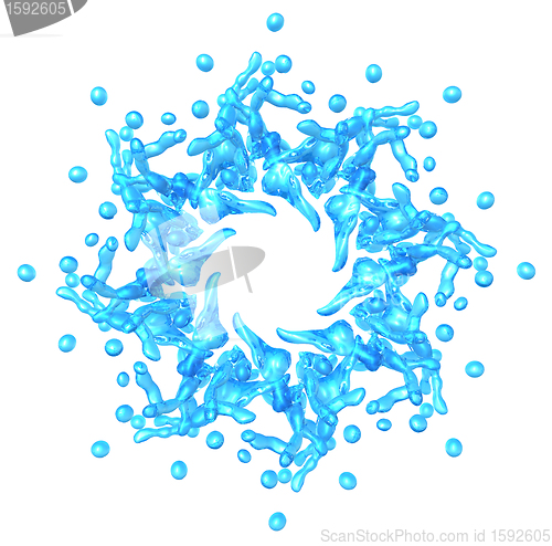 Image of Water: Liquid shape blue star isolated 