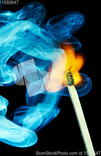 Image of Match flame and smoke