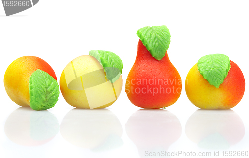 Image of Sweets marzipan. In the form of fruit