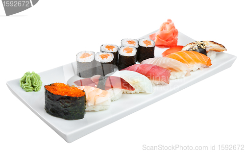 Image of Sushi Roll on a white background