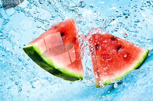 Image of watermelon and water