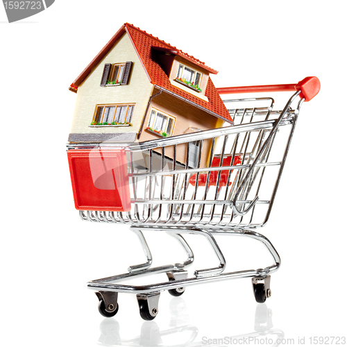 Image of House and shopping cart