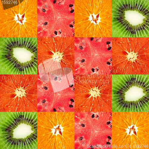 Image of Grapefruit  orange  kiwi  watermelon