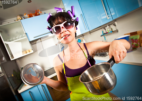 Image of crazy housewife