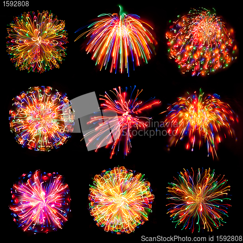 Image of firework light sphere saluting