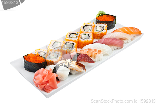 Image of Sushi Roll on a white background