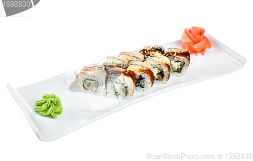 Image of Sushi (Roll Assorted Omori) on a white background