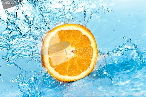 Image of orange and water