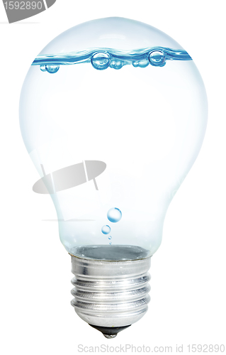 Image of light bulb on a white background