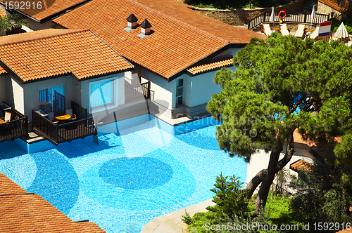 Image of Hotel with cool swimming pool