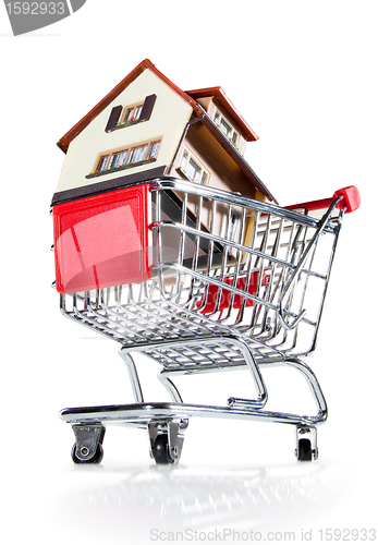 Image of House and shopping cart