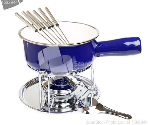 Image of Fondue set isolated on a white background 