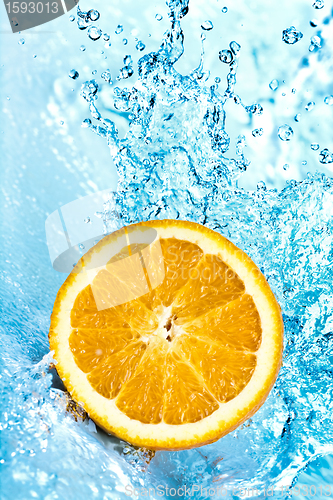 Image of orange and water