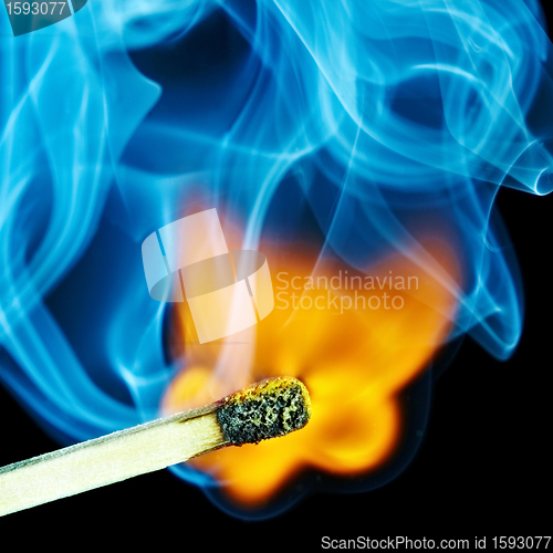 Image of Match flame and smoke