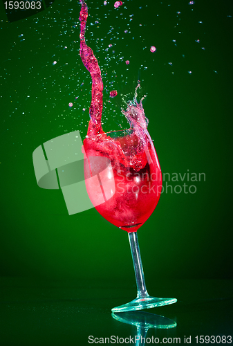 Image of Glass with wine